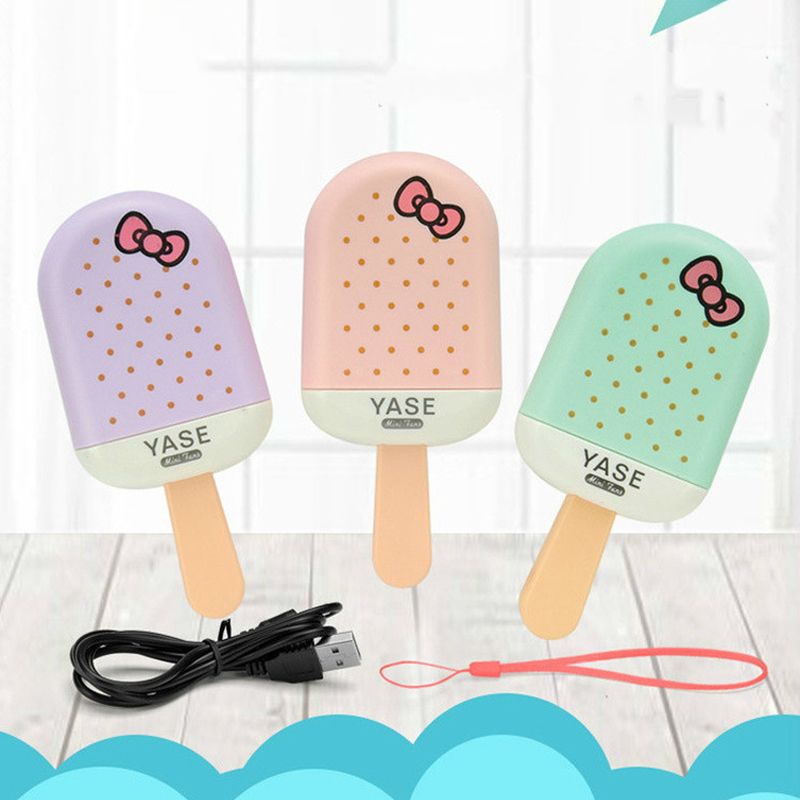 Mini Handheld Ice Charging Portable Popsicle Fan Student
