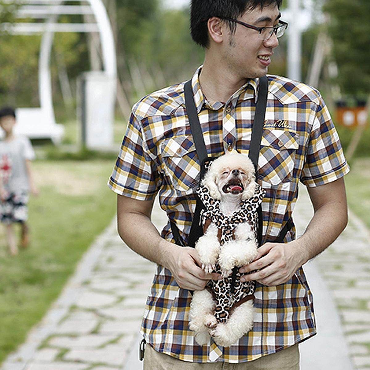 Pet Dog Cat Backpack Carrier Puppy Pouch Front Chest Bag Back Pack With Legs Out S S