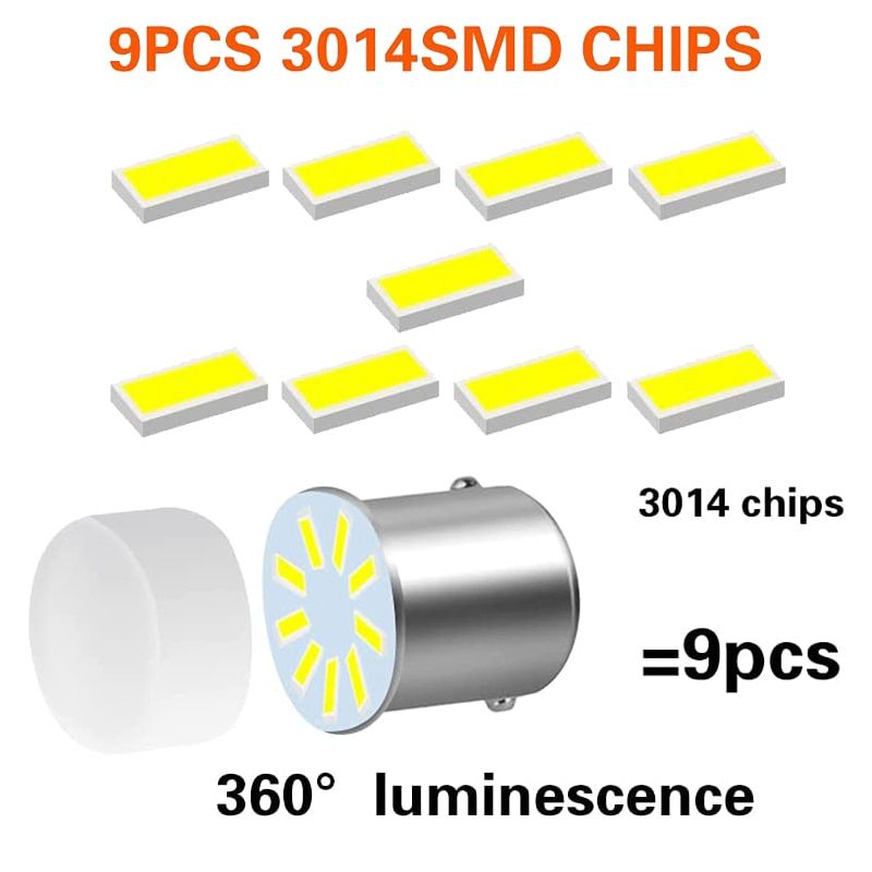 1 PCS LED Bulb Turn Signal Light 12V 7000K Super Bright Car Reverse Brake Parking Lamp 1156 White