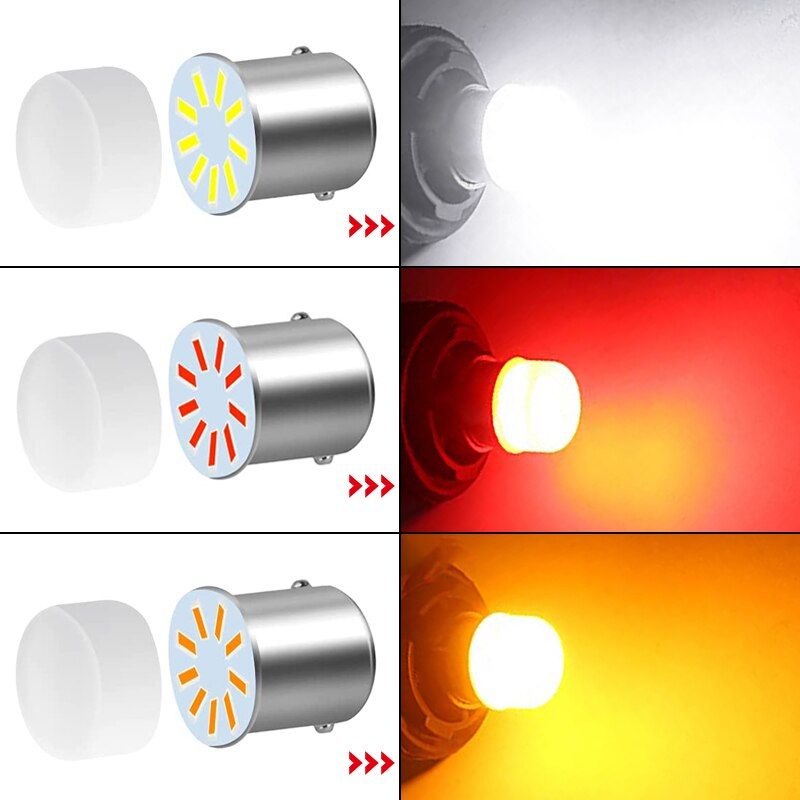 1 PCS LED Bulb Turn Signal Light 12V 7000K Super Bright Car Reverse Brake Parking Lamp 1156 White