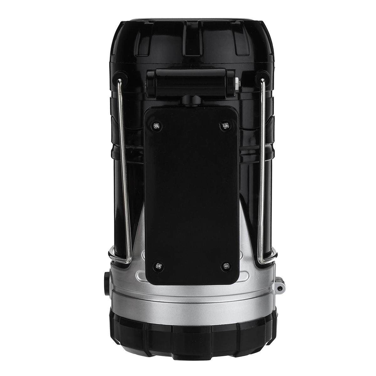 3 In 1 Retractable Solar Lantern Camping Tent USB Rechargeable LED Flashlight US Plug Black Black American Plug