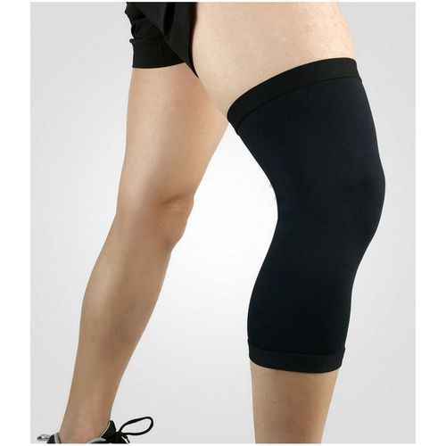 1pc Soft Sports Knee Pads Breathable Kneeling Compression Elastic Fitness Cycling Basketball Leg Sleeve Knee Guard Brace(#black)