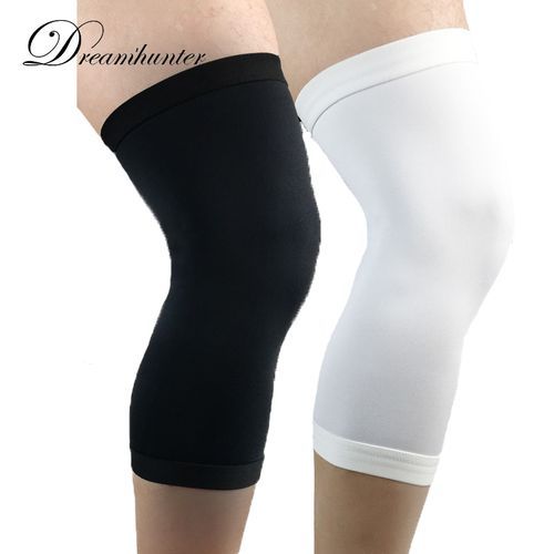 1pc Soft Sports Knee Pads Breathable Kneeling Compression Elastic Fitness Cycling Basketball Leg Sleeve Knee Guard Brace(#black)