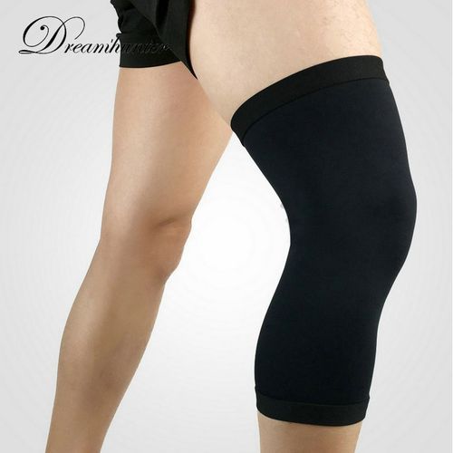 1pc Soft Sports Knee Pads Breathable Kneeling Compression Elastic Fitness Cycling Basketball Leg Sleeve Knee Guard Brace(#black)
