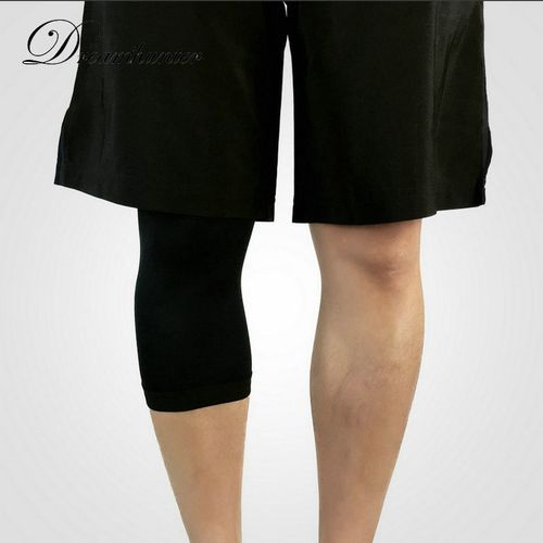 1pc Soft Sports Knee Pads Breathable Kneeling Compression Elastic Fitness Cycling Basketball Leg Sleeve Knee Guard Brace(#black)