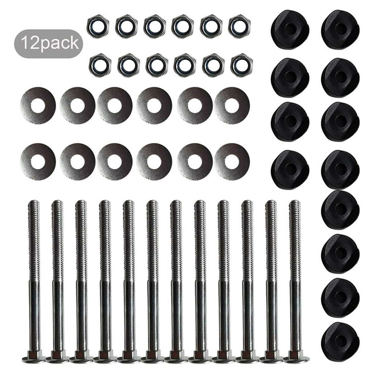 Trampoline Screws Kits, 12Pcs Galvanized Steel Trampoline