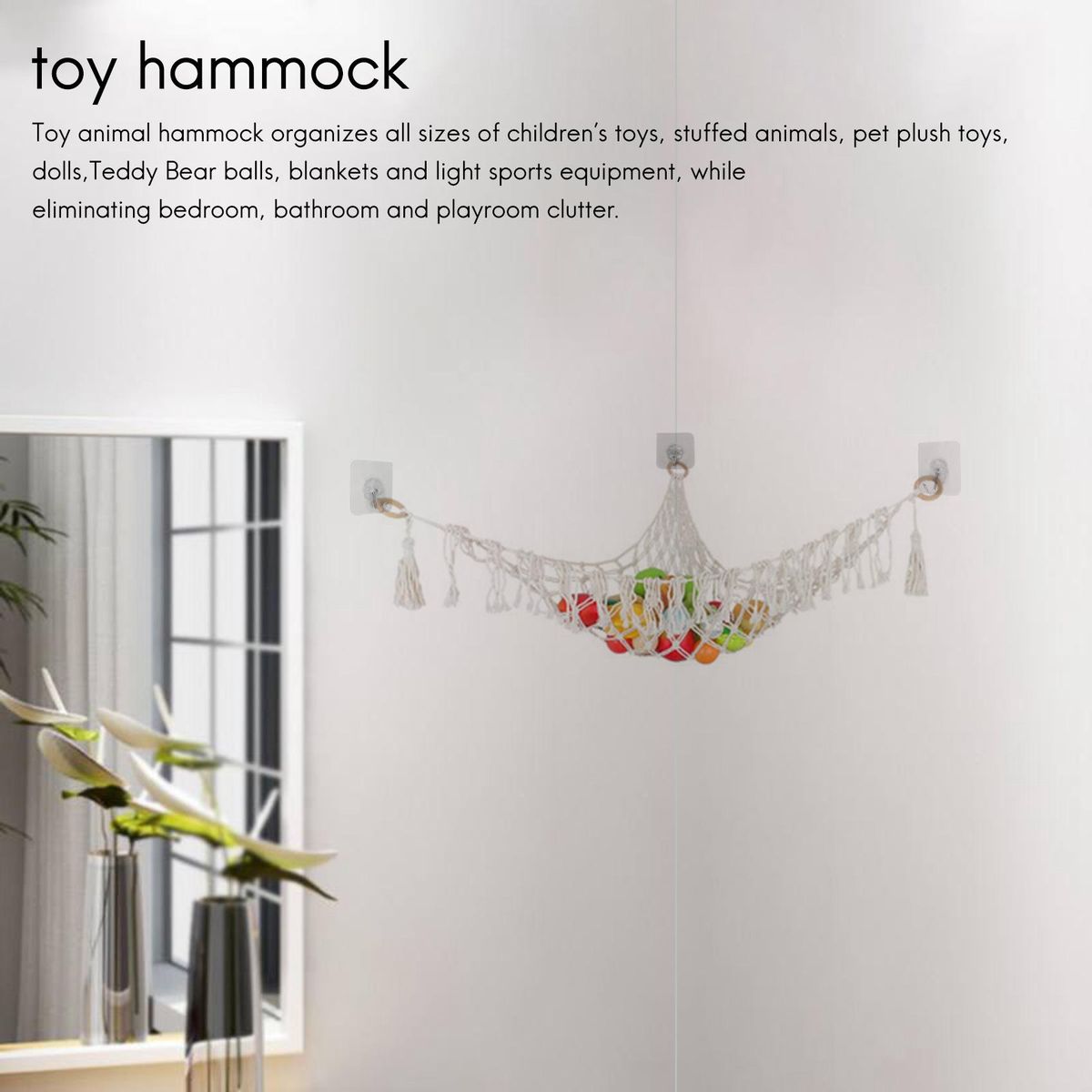 Boho Toy Hammock Animal Storage Net Teddy Bear Hammock Gives or Girls the Best Holiday or Birthday Gift