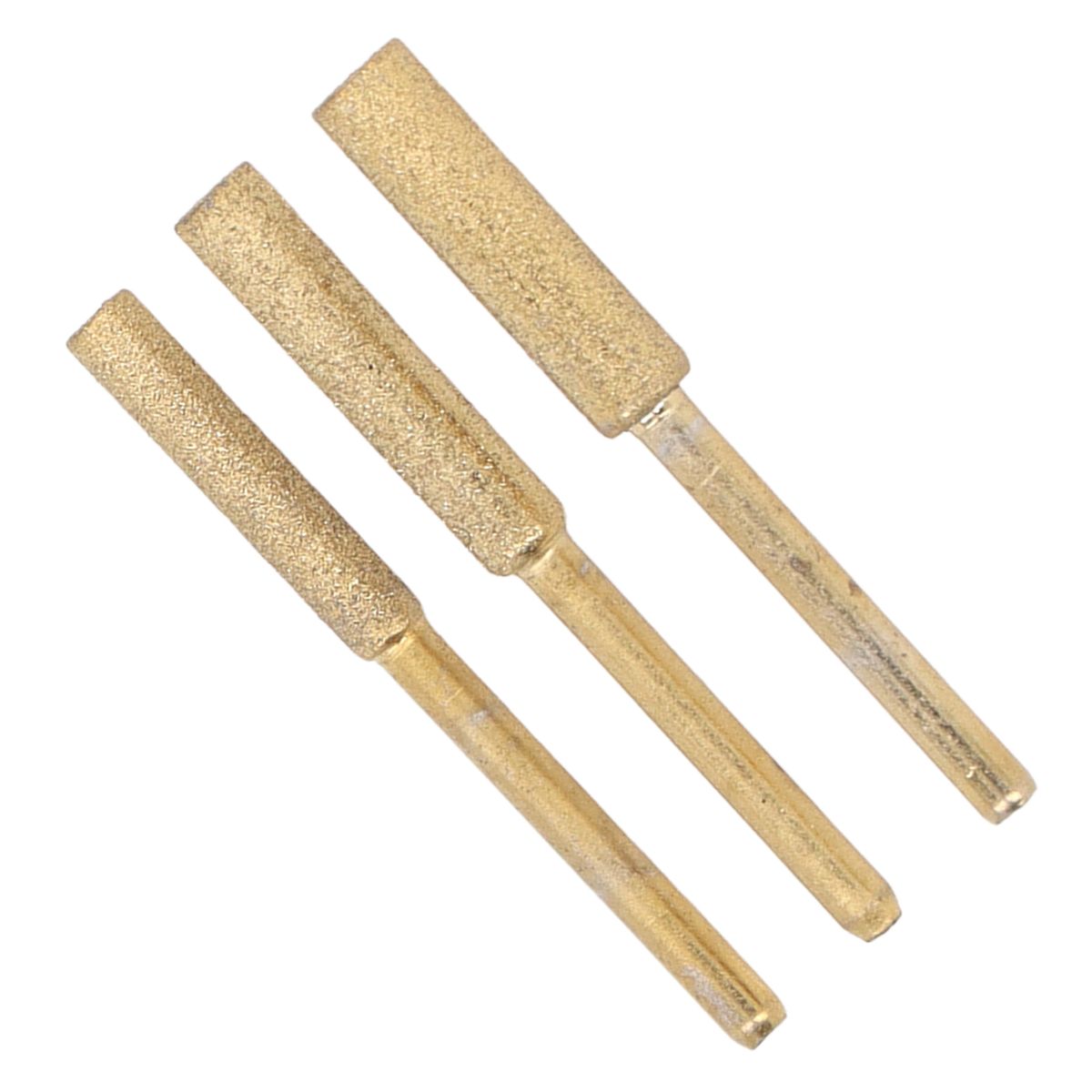 18PCS Ti Plated Emery Grinding Bits Chainsaw Sharpener Burr