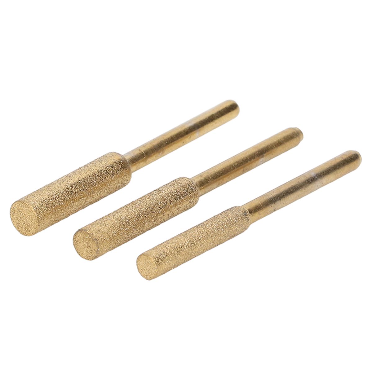 18PCS Ti Plated Emery Grinding Bits Chainsaw Sharpener Burr