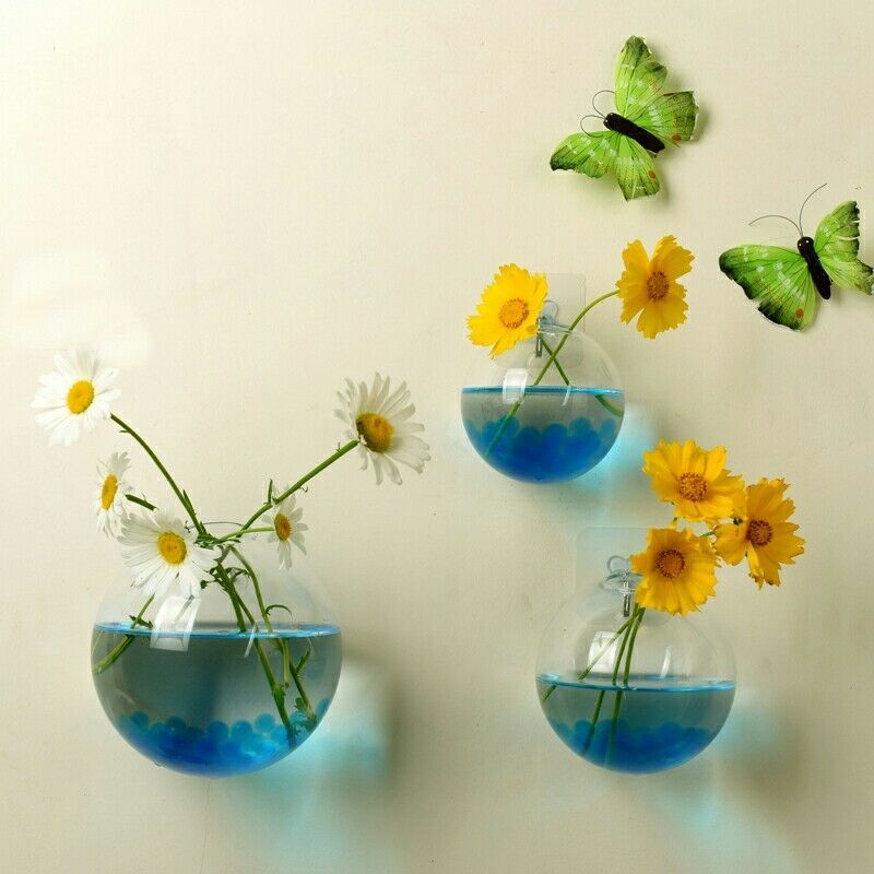 Flower Planter Pots Wall Fish Tank Aquarium Container Homw Decor Terrarium Ball Globe Shape Clear Hanging Glass Vase