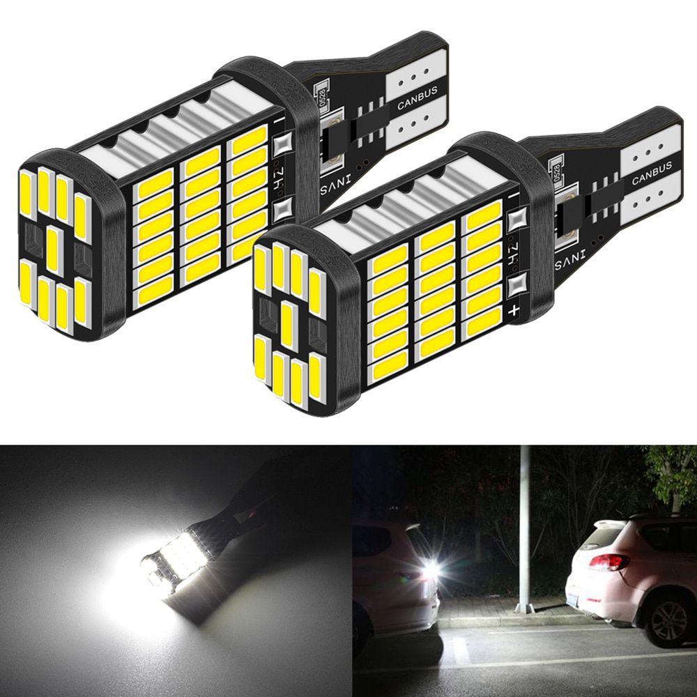 2pcs T15 Led Canbus LED Bulb Car Backup Reverse Lights For Toyota C-HR Corolla Rav4 Yaris Avensis Camry CHR Auris Hilux 921 W16W White