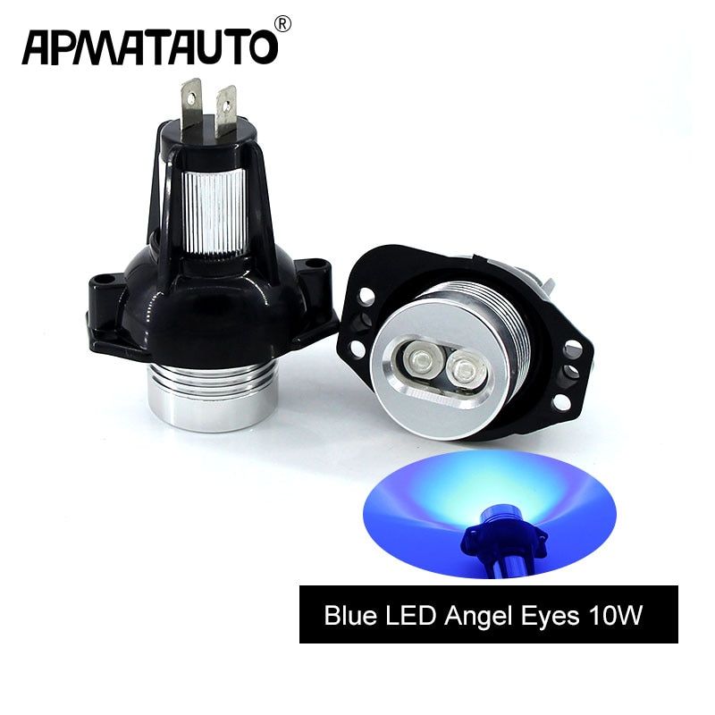2pcs X CANbus LED Angel Eyes Marker Lights Bulbs Error Free For BMW E90 E91 3 Series 325i 328i 335i 2006-2008 10w Blue