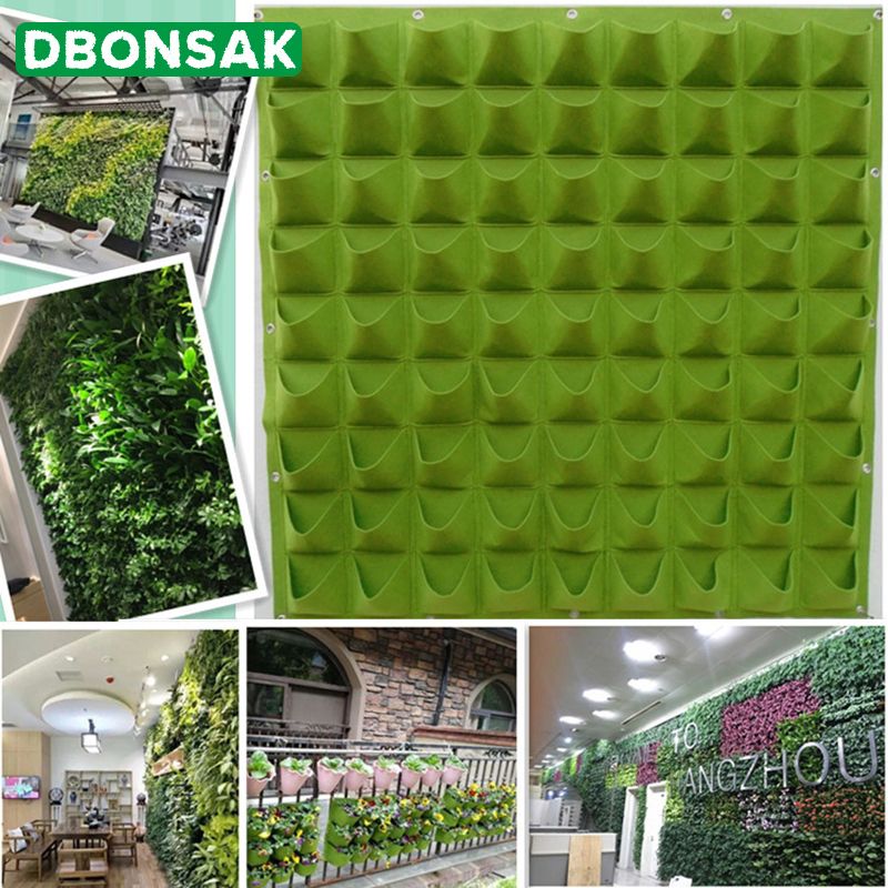 Wall Hanging Planting Bags Garden Vertical Planter Multi Pocket For Wall-mounted Gardening Flower Outdoor Indoor Growing Pots