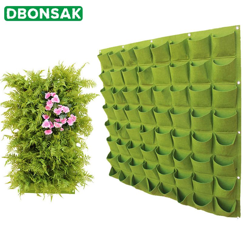 Wall Hanging Planting Bags Garden Vertical Planter Multi Pocket For Wall-mounted Gardening Flower Outdoor Indoor Growing Pots