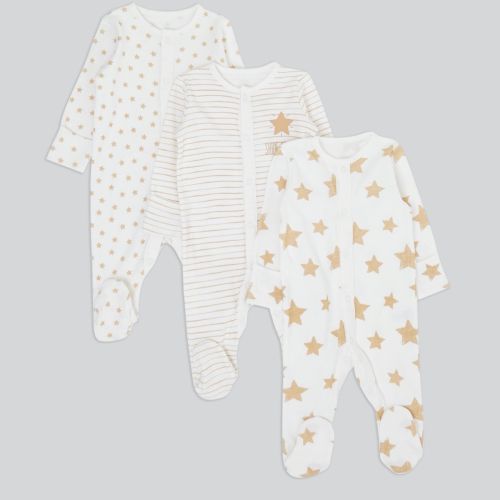 Unisex Baby Sleepsuits Set - 3 Pack