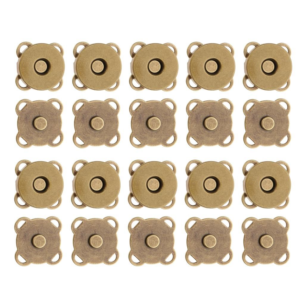 20 Sets 14mm Sew In Bag Clasps Button Snaps