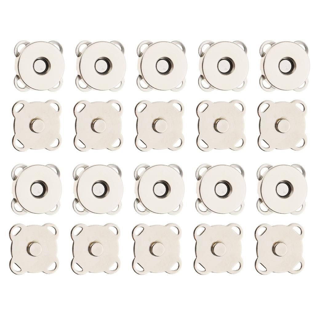 20 Sets 14mm Sew In Bag Clasps Button Snaps