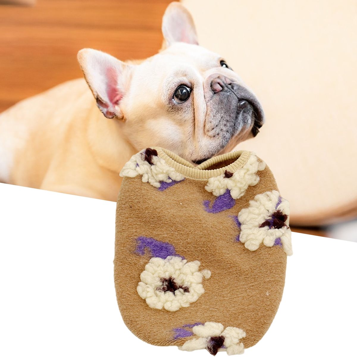 Pet Shirt Lovely Pet Sweatshirt Costume Khaki