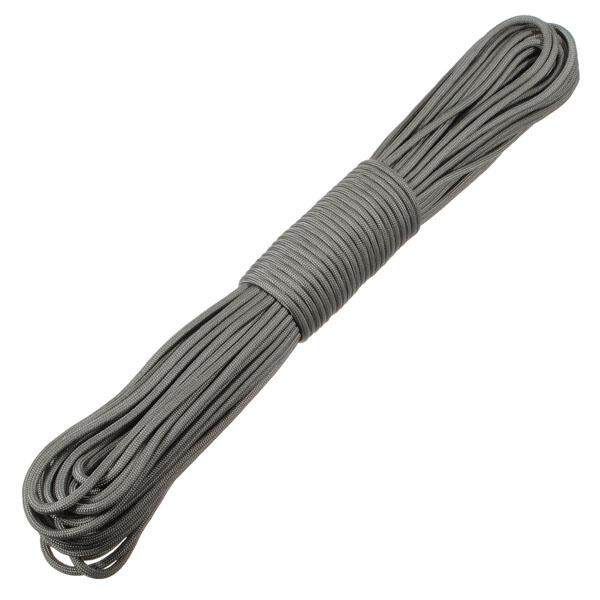 100ft Survival Bushcraft 7 Strand 550 Paracord Parachute Cord TYPE III Lanyard H Gray