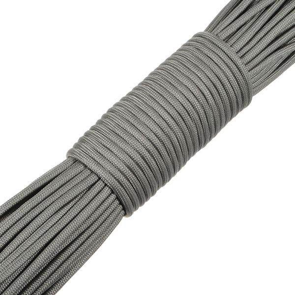 100ft Survival Bushcraft 7 Strand 550 Paracord Parachute Cord TYPE III Lanyard H Gray