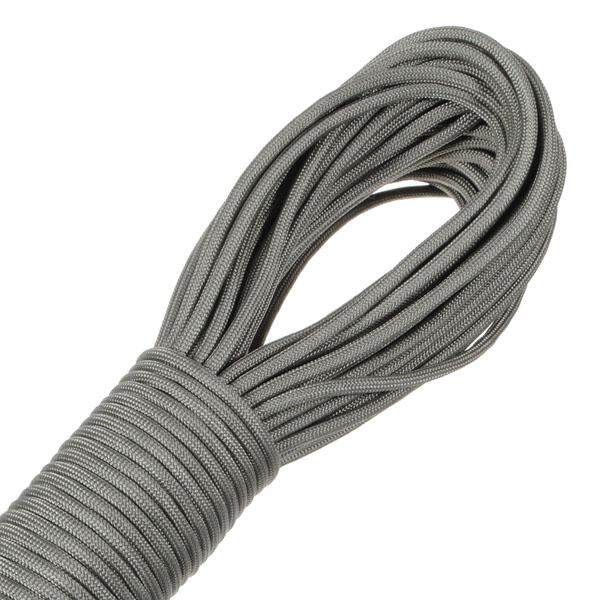 100ft Survival Bushcraft 7 Strand 550 Paracord Parachute Cord TYPE III Lanyard H Gray