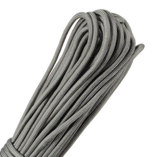 100ft Survival Bushcraft 7 Strand 550 Paracord Parachute Cord TYPE III Lanyard H Gray