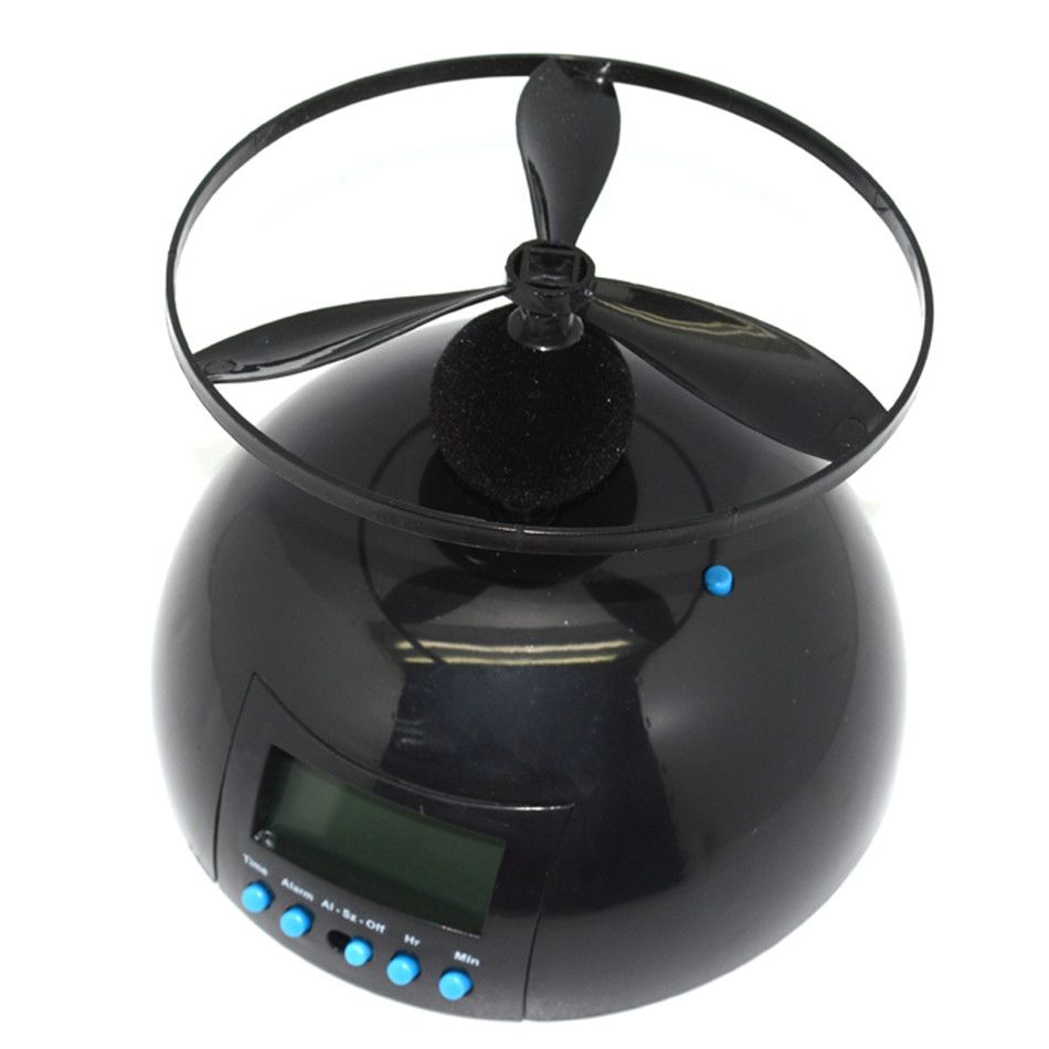 FC-AA Helicopter Flying Alarm Clock Propeller Snooze LED Creative Digital Display For