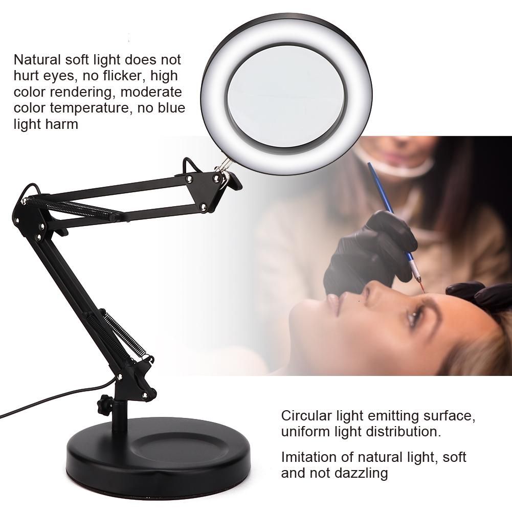 Eye Clip Desk Lamp Creative Foldable Table Lamp Led Study Reading Light Bedroom Bedside Student Metal Landing Light(Black)