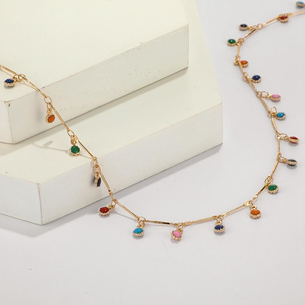 Simple Candy Color Tassel NeckNeckFemale Wild