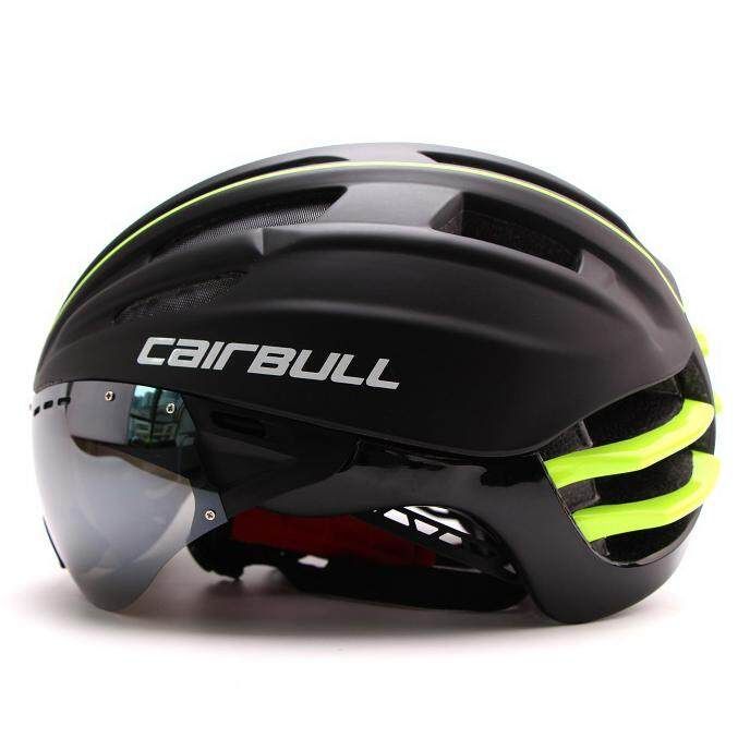 CAIRBULL-11 55-61cm Ultralight Protective Cycling Integrally 28 Ventilation Holes Matte Black Fluorescent Green