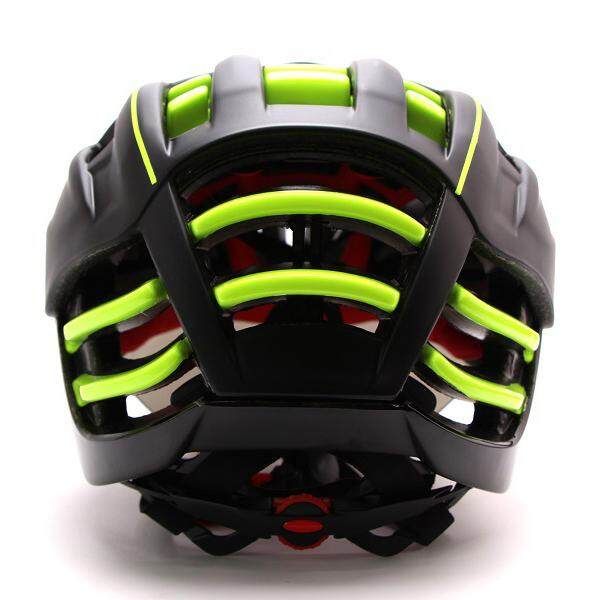 CAIRBULL-11 55-61cm Ultralight Protective Cycling Integrally 28 Ventilation Holes Matte Black Fluorescent Green