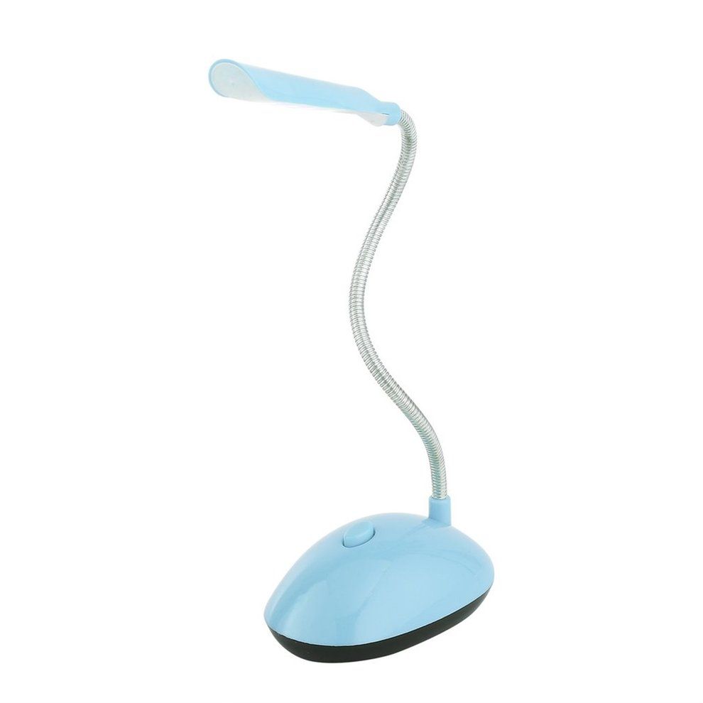 Home-Wind LED Desk Light Battery Operated Book Reading Lamp With Flexible Tube*Blue