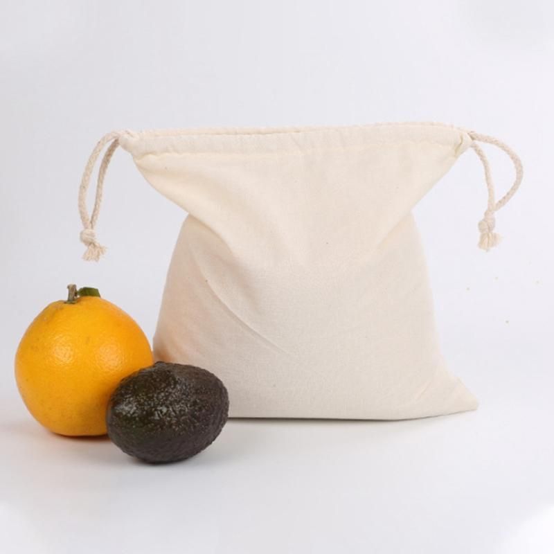 A Set of 6, Double Draw Cotton Bag, Rice Flour