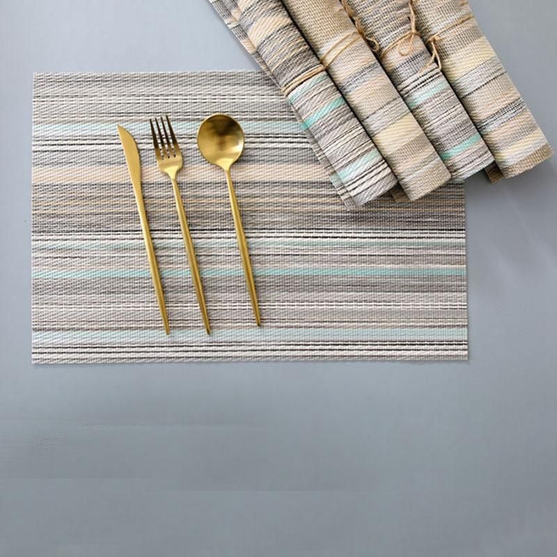 6PCS PVC Non-Slip Table Mat Heat-Resistant Placemats B