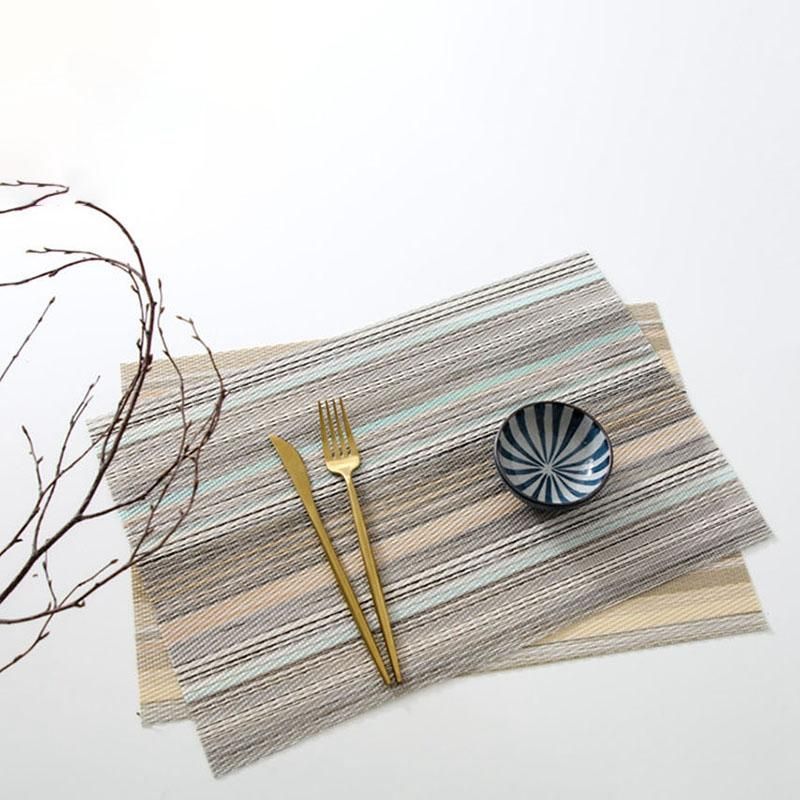 6PCS PVC Non-Slip Table Mat Heat-Resistant Placemats B