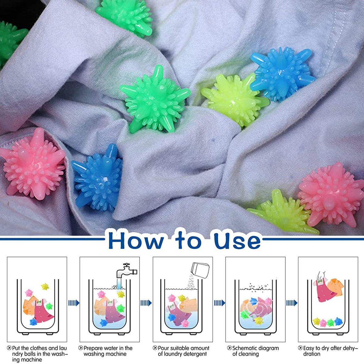 24Pcs Cleaning Ball Washing Machine Cleaning Ball Sets