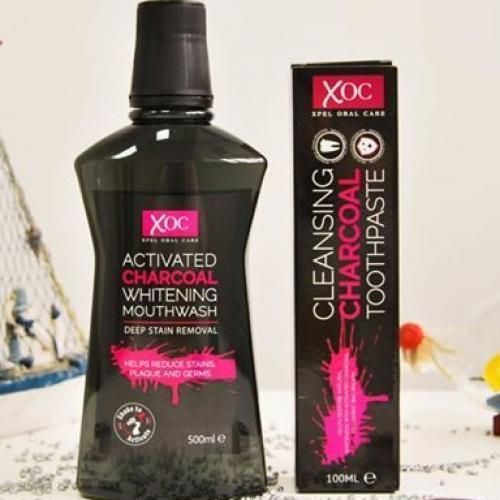 XPEL CLEANSING CHARCOAL TOOTHPASTE + MOUTHWASH!!!