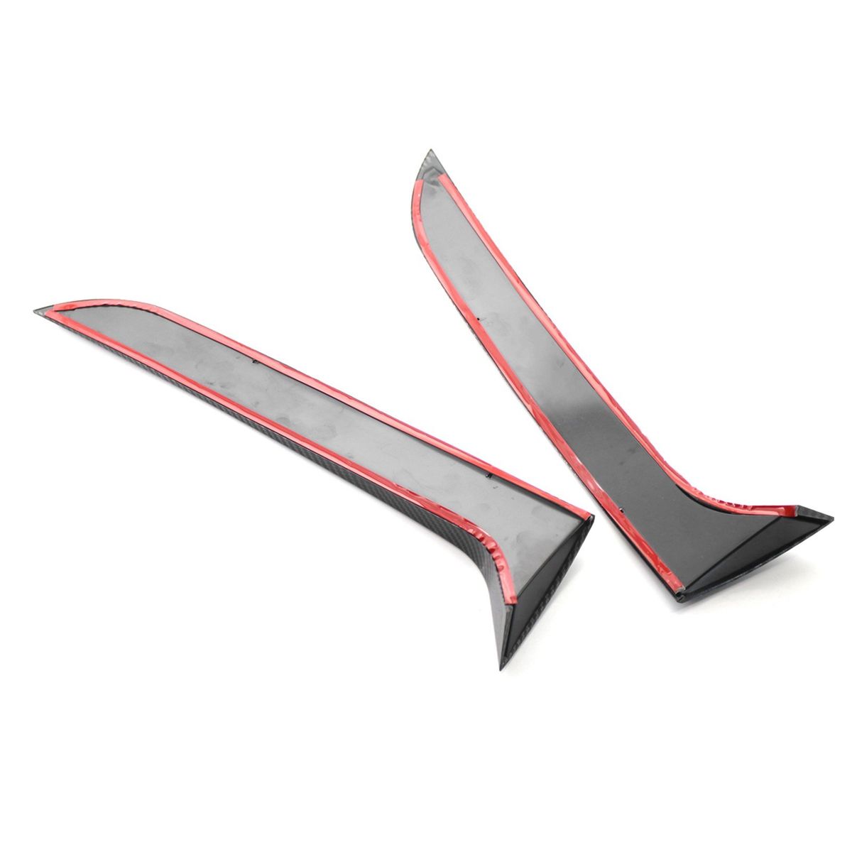 2pcs Rear Window Side Spoiler Canard Splitter Trim