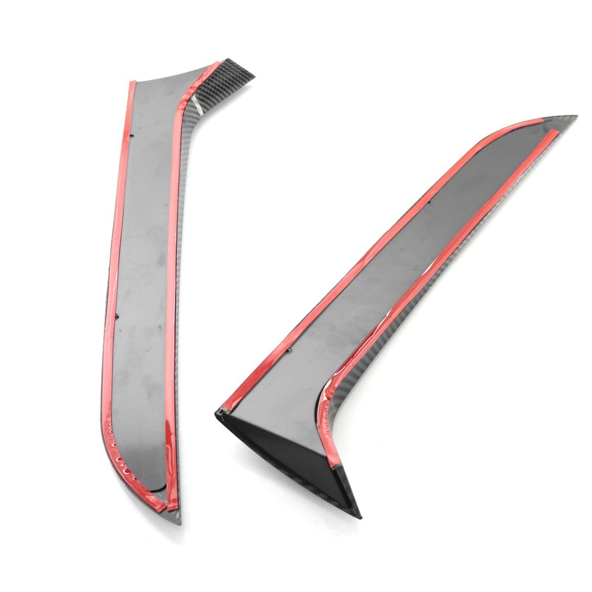 2pcs Rear Window Side Spoiler Canard Splitter Trim