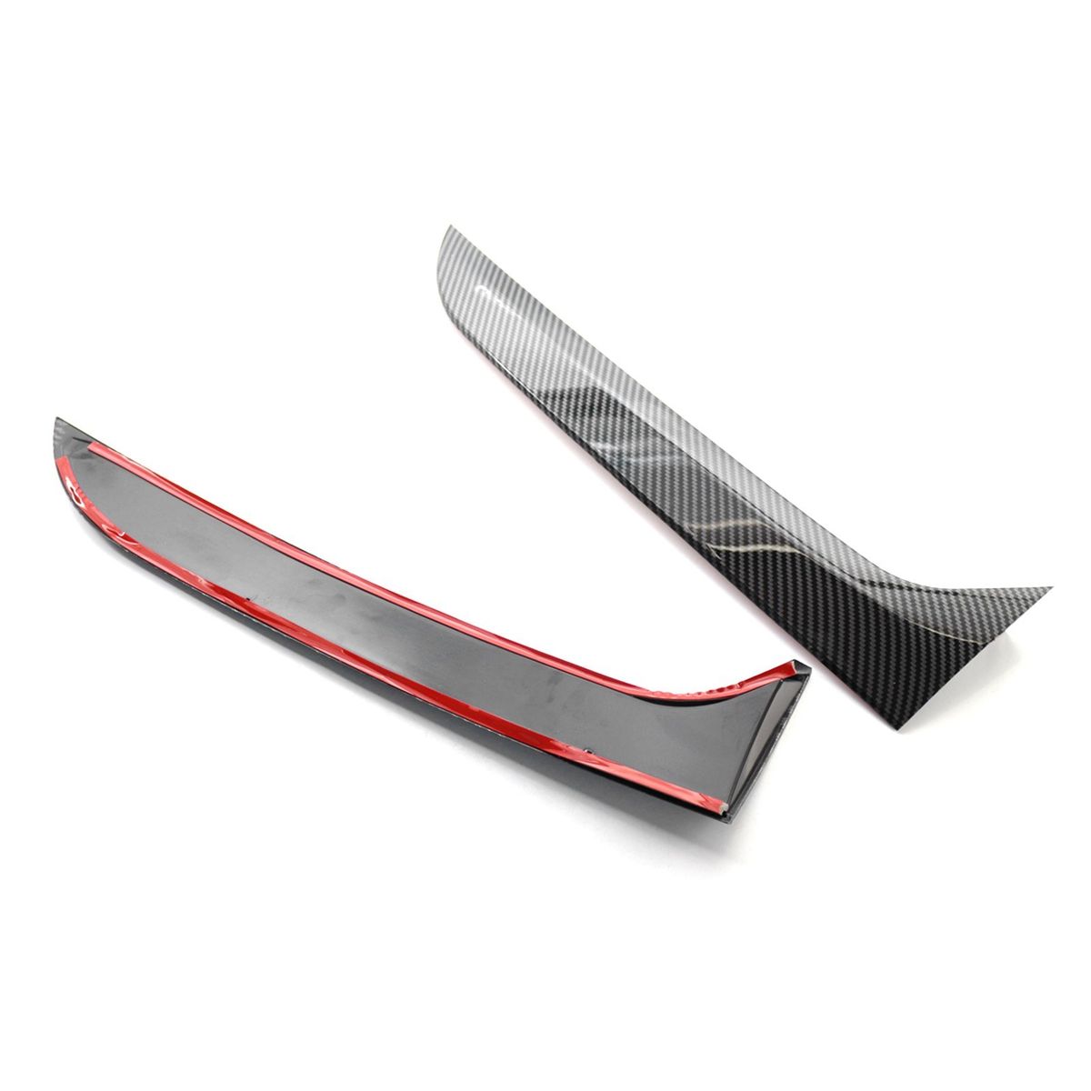 2pcs Rear Window Side Spoiler Canard Splitter Trim