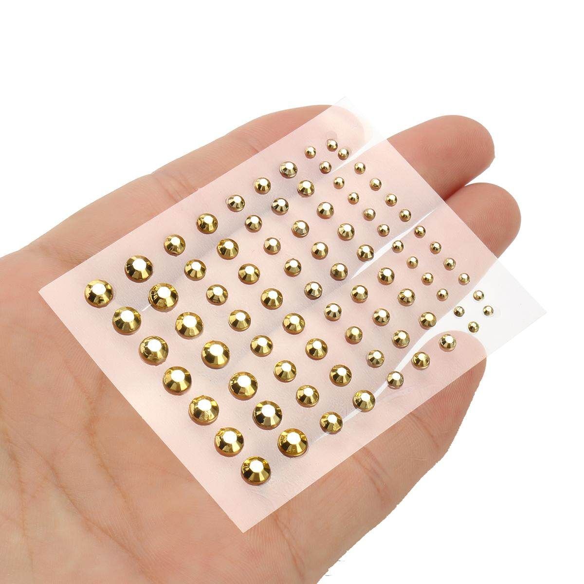 81Pcs Eye Shadow Diamond Glitter Eye Nail Art Jewelry Tattoo Makeup Stickers Aqua