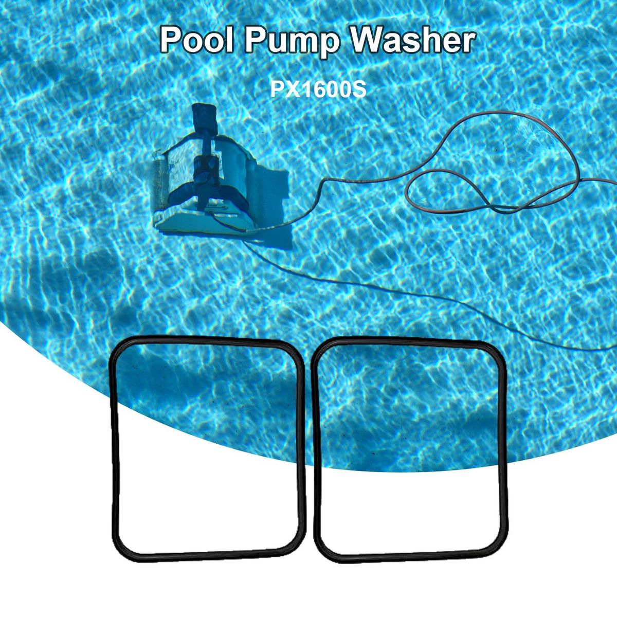 2Pcs Lid Gasket Pool Accessories Soft Lid Washer Black