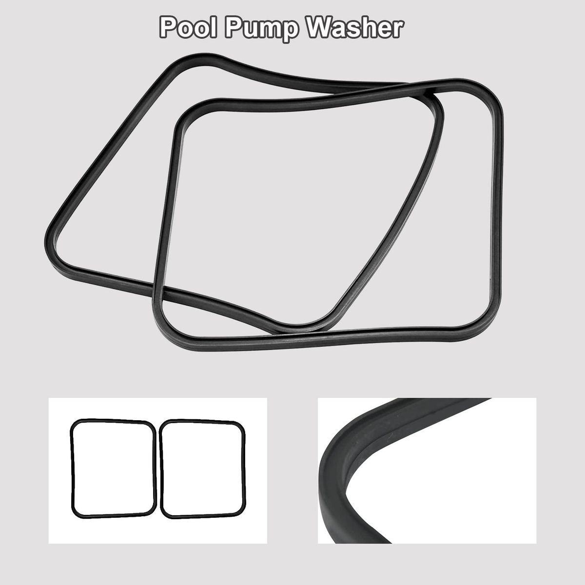 2Pcs Lid Gasket Pool Accessories Soft Lid Washer Black