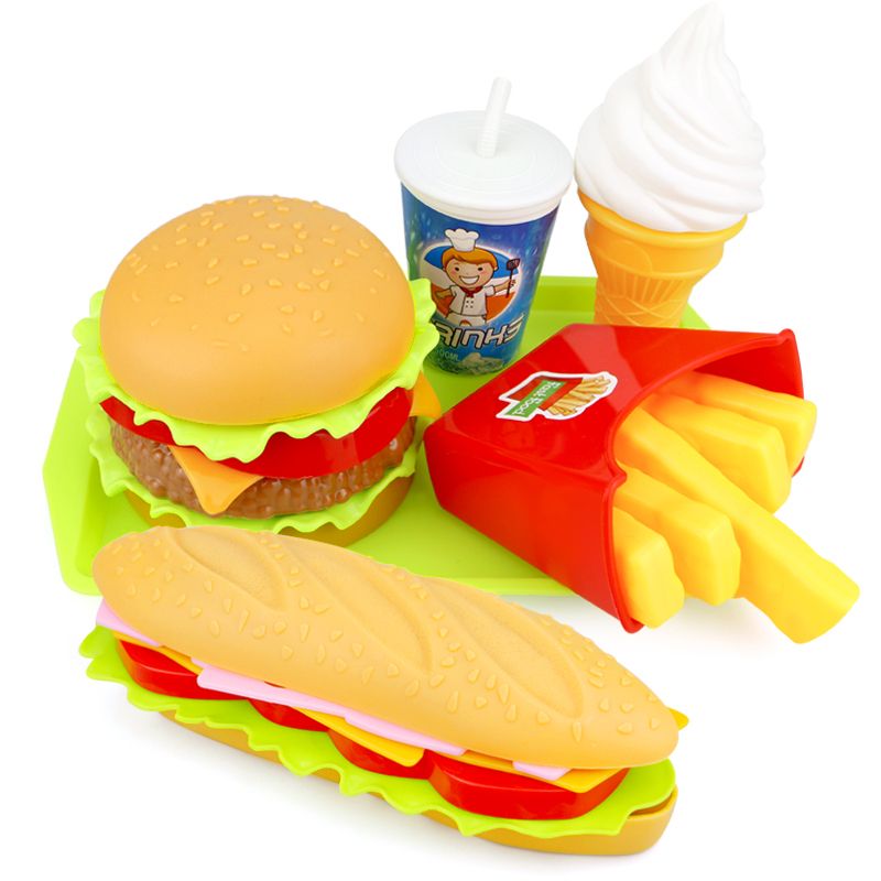 Food Hotdog Children Simulation Set Hamburger Toy Kitchen