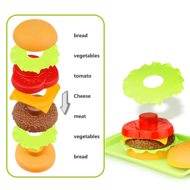 Food Hotdog Children Simulation Set Hamburger Toy Kitchen