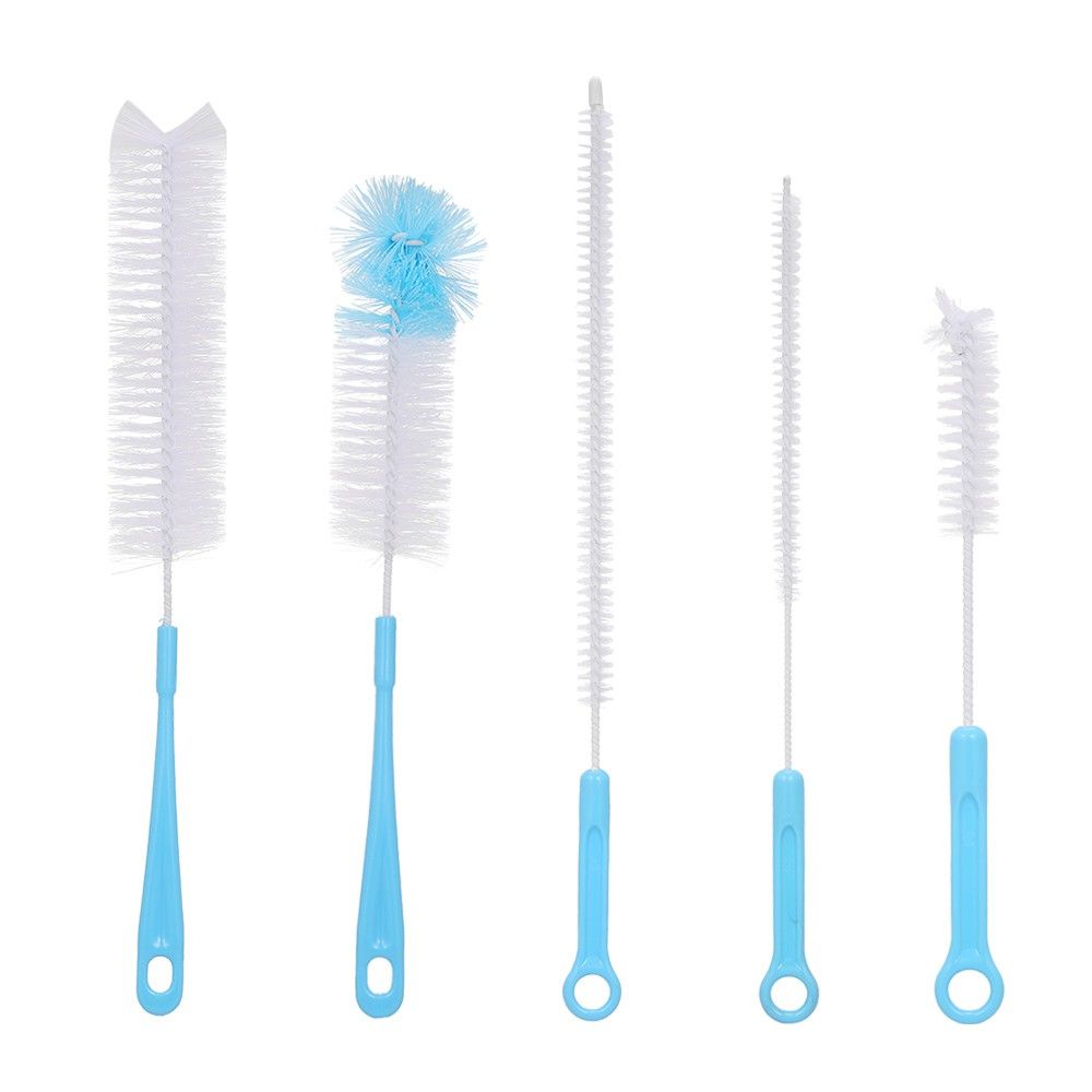 5PCS Cleaning Brushes Bottle Brush Plastic Brush 360-degree