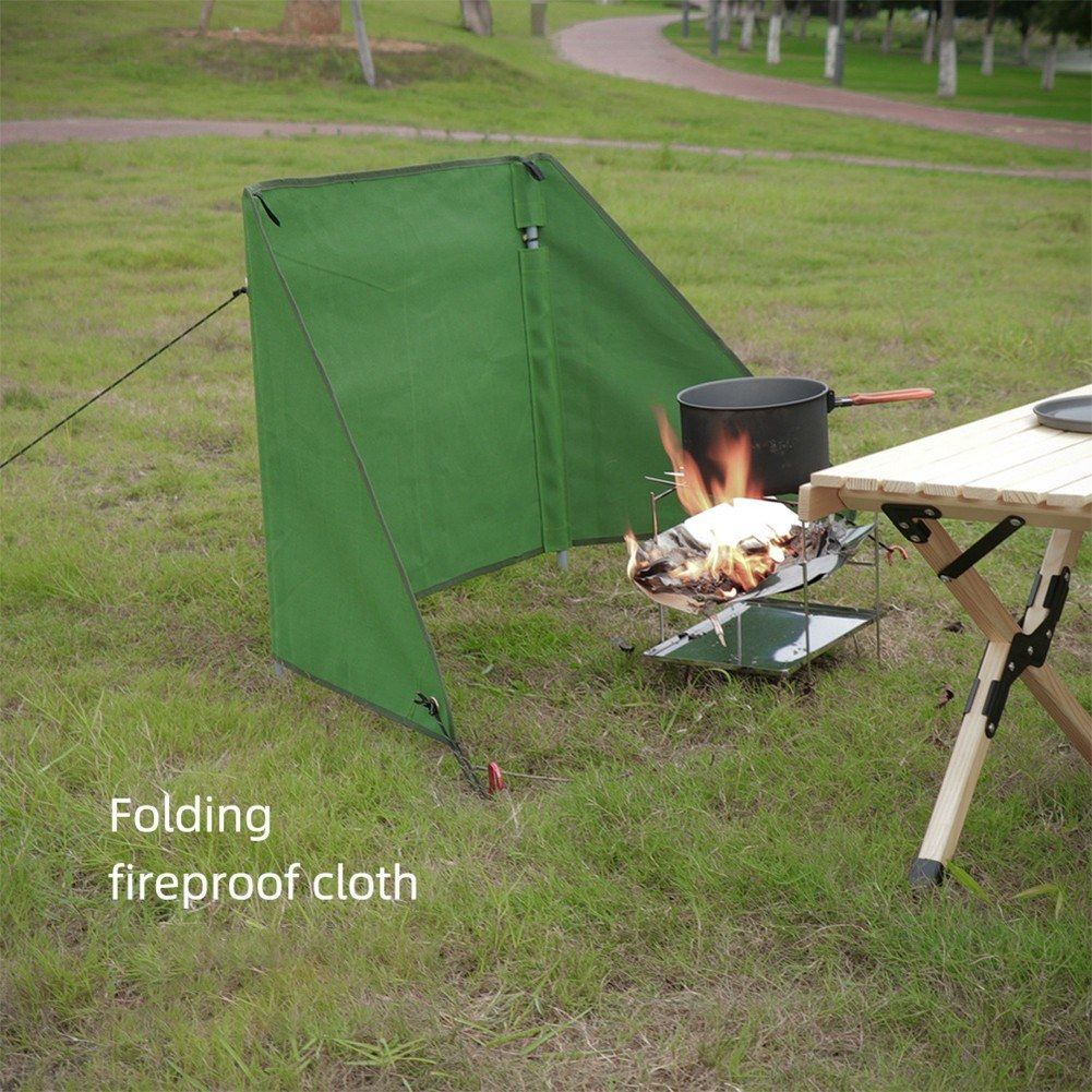 Outdoor Camping Stove Windshield Foldable Picnic Windbreak