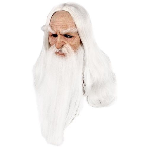 Realistic Halloween Headgear Old Man Scary Mask Latex Long