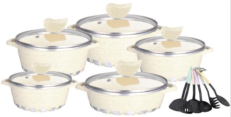 Non- Stick Cookware With Granite Coating - 5 Setwt