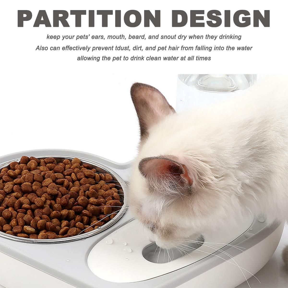 Dog Cat Water and Food Bowl Set,Water Dispenser with